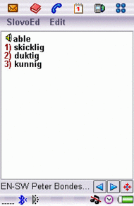 Swedish-English Dictionary for UIQ screenshot